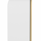 Vellamo Brushed Brass Curved Corner Single Hinged Bath Screen - 1435 x 775mm