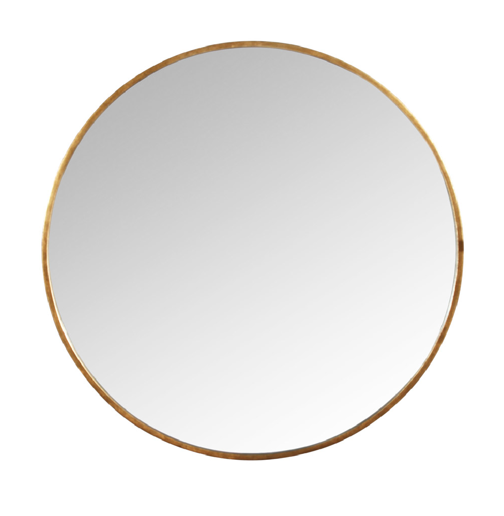 Large Round Gold Framed Wall Mirror 80cm x 80cm