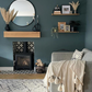 Round Black Wall Mirror 80cm x 80cm