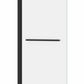 Arezzo Matt Black 785 x 1435mm Hinged Square Bath Screen + Rail