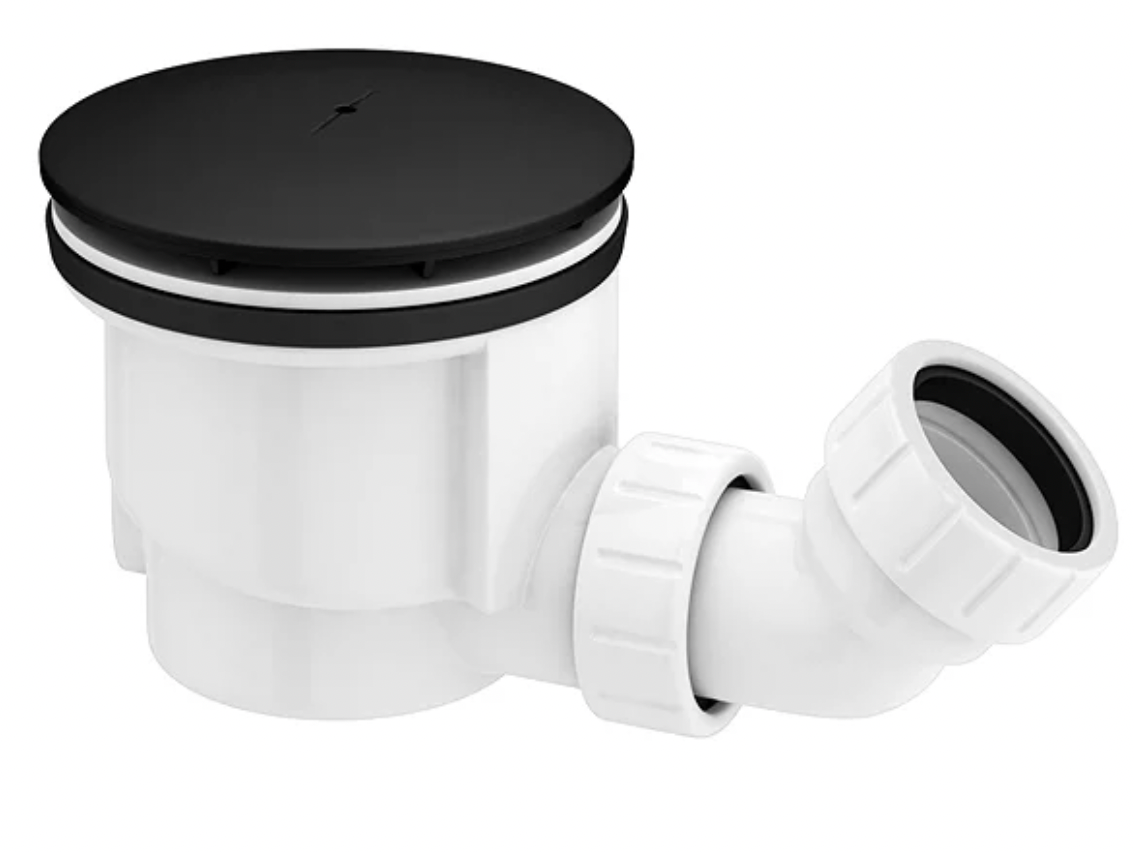 Arezzo Matt Black 90mm High Flow Shower Tray Waste