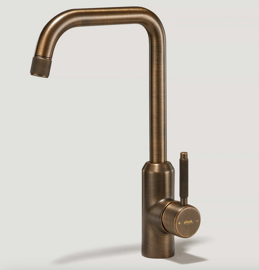 ARMSTRONG Swirled Kitchen Mixer Tap - Antique Brass