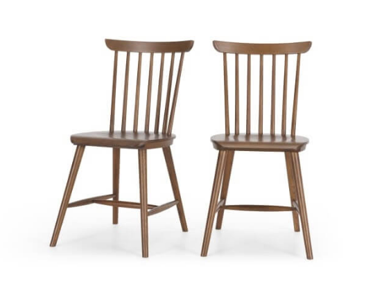 Deauville Dining Chairs, Dark Stain Oak, 56.5x46.5x84cm