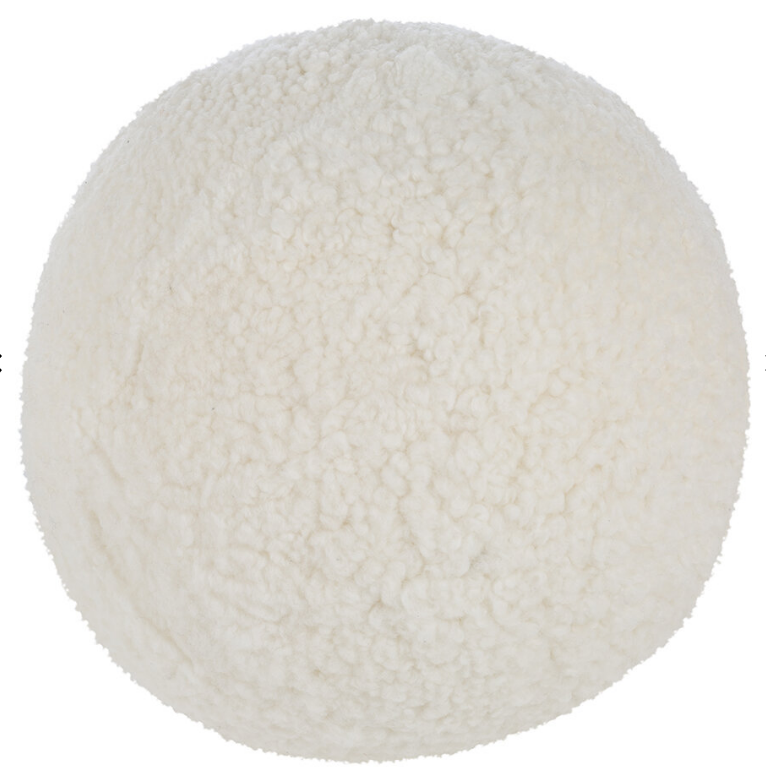 Ultra Sheepskin Ball Cushion - White - Large