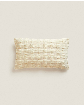CHECKED RELIEF CUSHION COVER, 40 x 60 cm