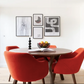 4 Seater Round Walnut Starburst Veneer Dining Table 120cm dia
