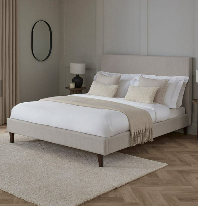 Hampton King Bed - Stone Grey