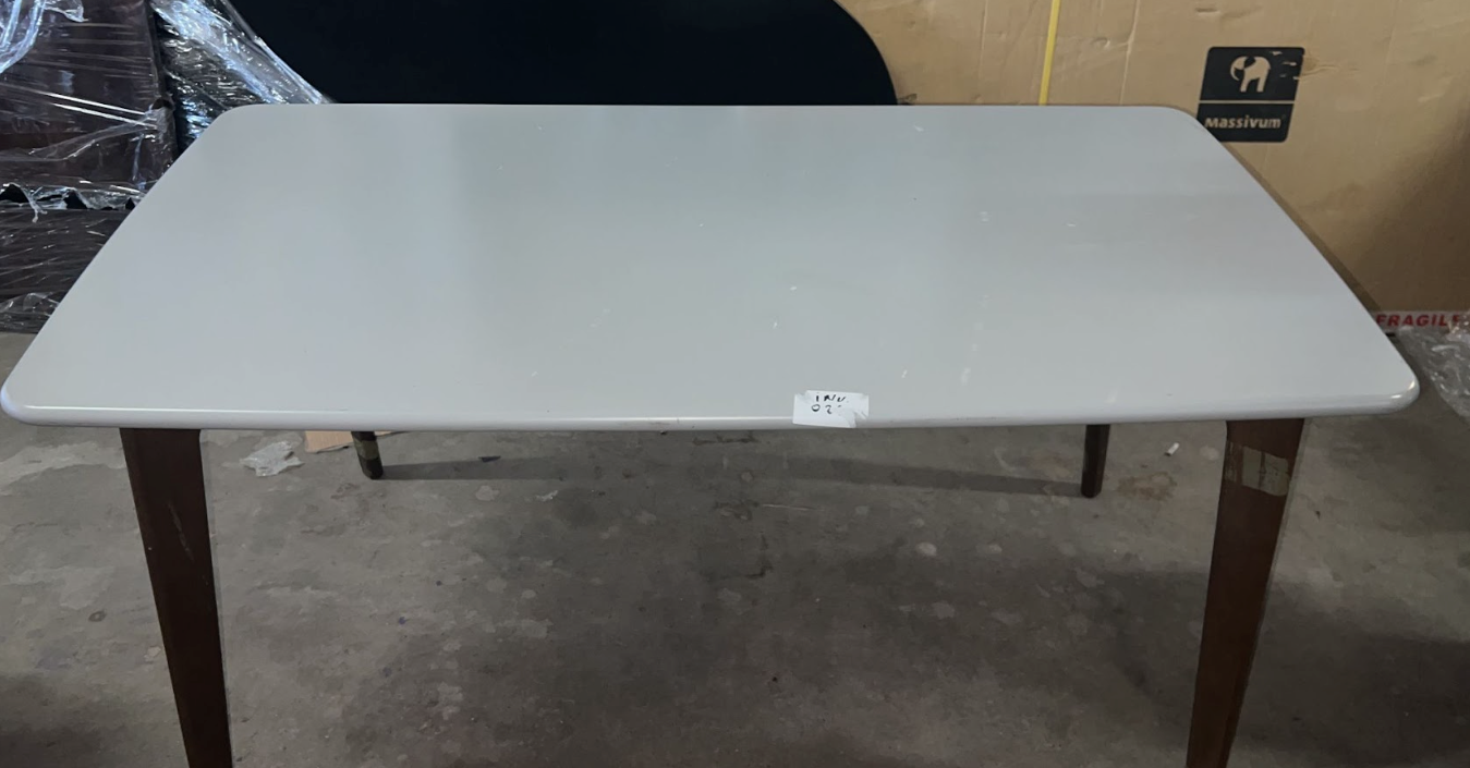 Grey Dining Table, 75x150x80cm