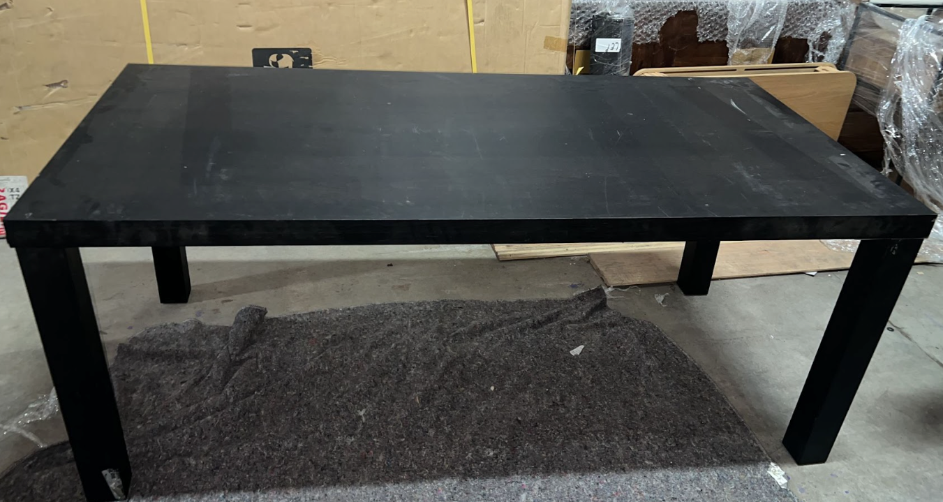 Black Dining Table, 75x180x90cm