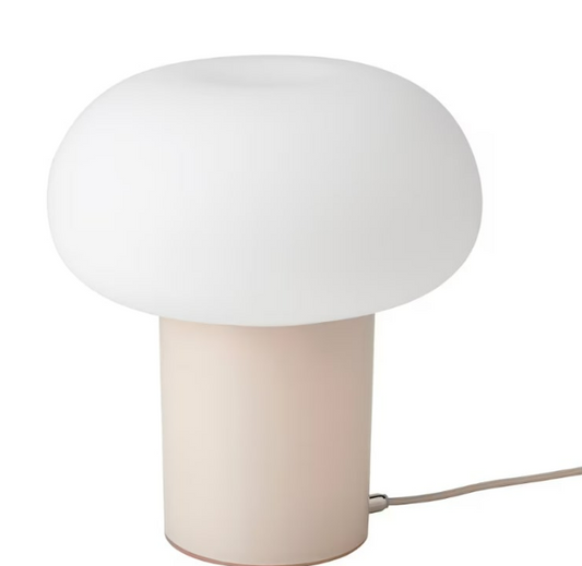 DEJSA table lamp 28 beige/opal white glass, 26x28cm