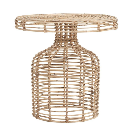 House Doctor Rattan Side Table, 40x0x50cm