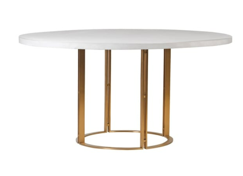 White Concrete Effect Dining Table, 76x150cm