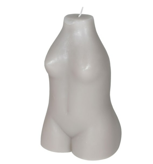 Grey Female Form Candle