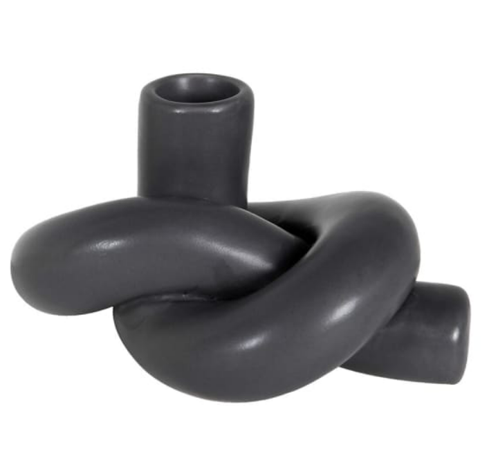 Grey Knot Candle Holder