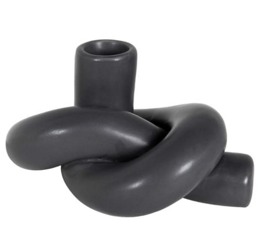 Grey Knot Candle Holder