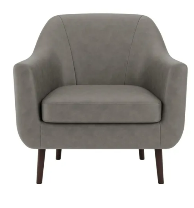 Eddie Faux Leather Tub Armchair, 76x74x75cm