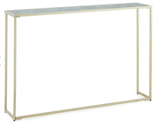 Sullivan Gold Marble Effect Wide Slim Console