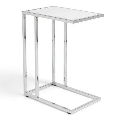 Habitat Boutique C Shaped Table - Marble Effect