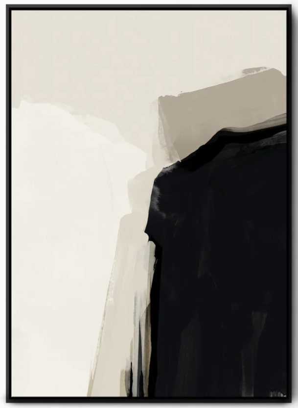 Wonderfall Abstract Canvas Art - Large / Black