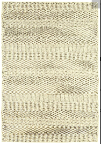 Braided Wool Rug in Cream,  240 x 170cm