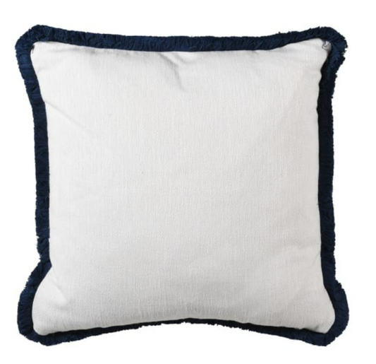 Navy Ruche Oversized Cushion Cover