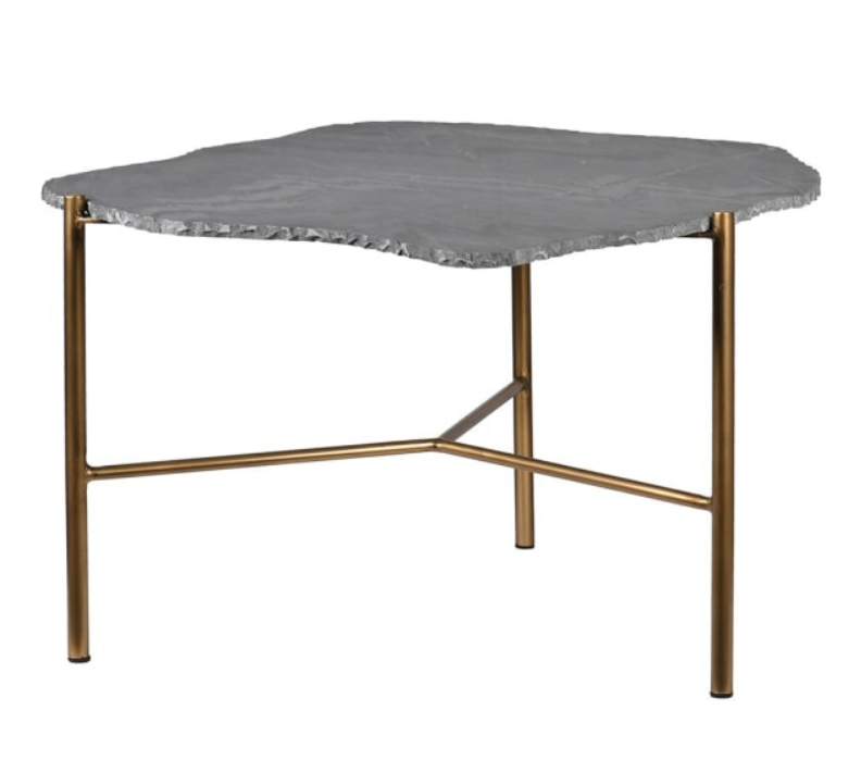 Table with Grey Stone Top, 44x64x67cm