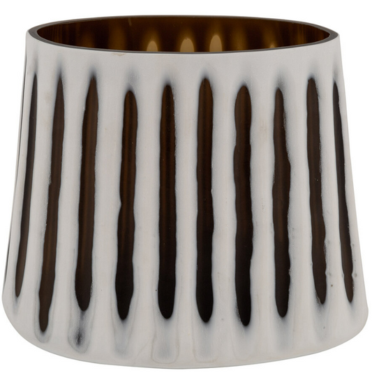 GLOBAL EXPLORER Striped Glass Vase - Short