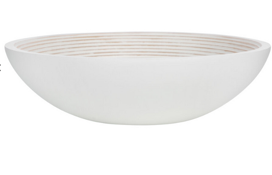 RETREAT Striped Wooden Bowl - Shallow