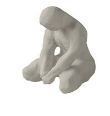 Mette Ditmer Denmark Art Piece Meditating Man - Sand