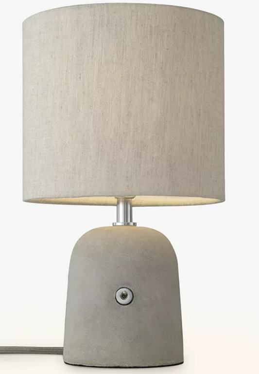 John Lewis Meryl Concrete Switch Table Lamp, Grey