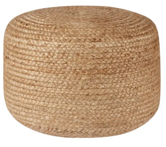 Jute Natural Pouffe, 35x50cm