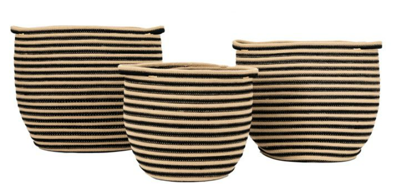 Brook Stripe Basket Set of 3
