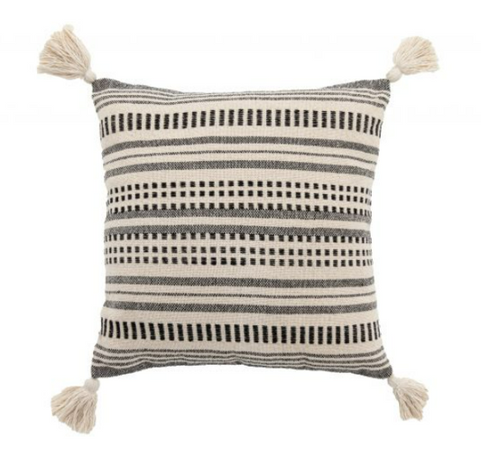 Chilika Natural and Black Cushion Cover