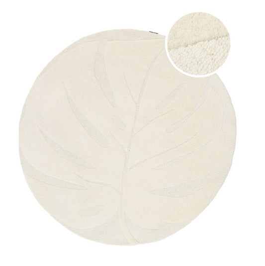Monstera Rug - Off white 150cm