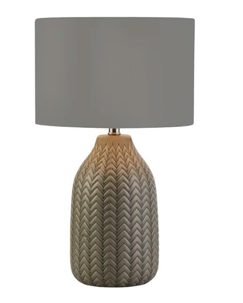 Shirlene Grey Ceramic Table Lamp, 39x23x23cm