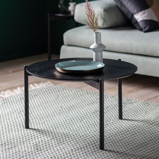 Burley Coffee Table, Black, 70x70x40cm