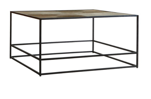 Hadston Coffee Table, Antique Gold, 80x80x41cm