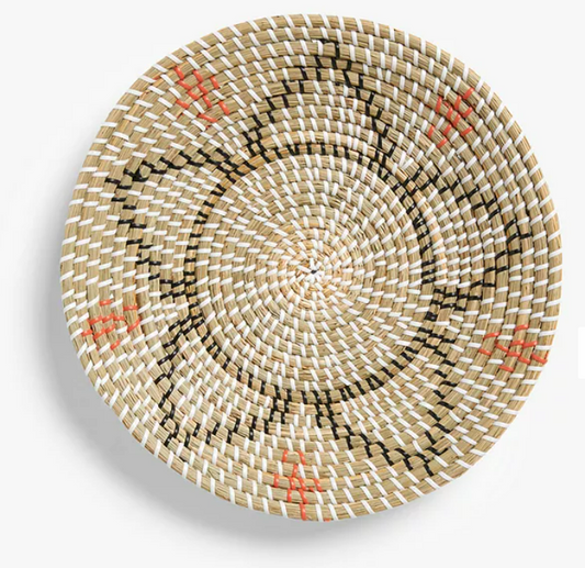 John Lewis Woven Seagrass Star Wall Art, 42cm, Natural/Orange