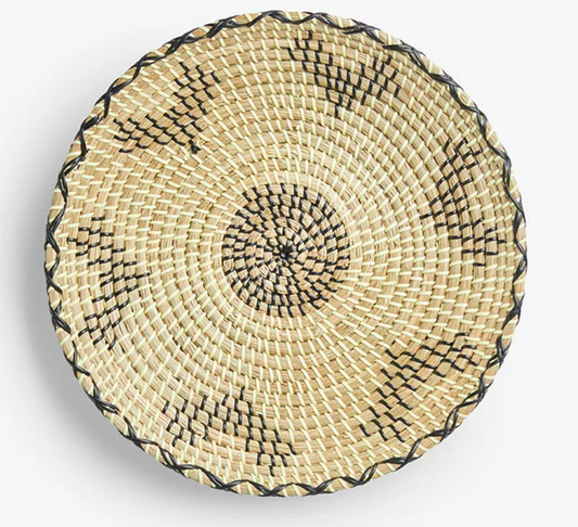 John Lewis Woven Seagrass Star Wall Art, 42cm, Natural/Black