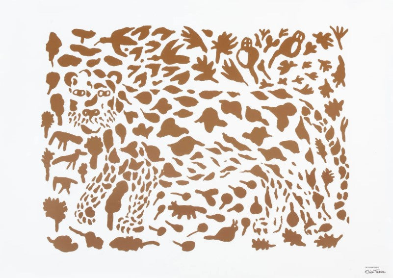 Oiva Toikka Cheetah poster brown - 50x70 cm