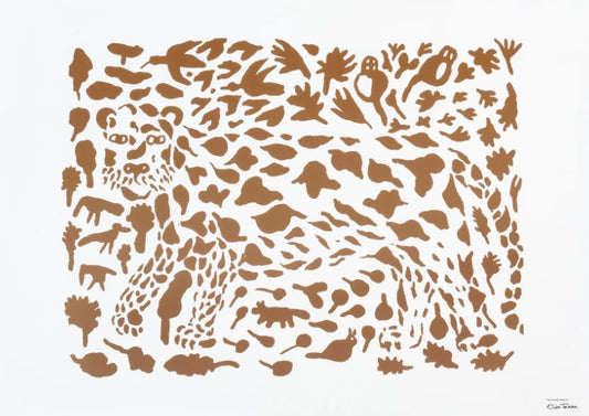 Oiva Toikka Cheetah poster brown - 50x70 cm