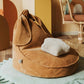 Velvet Caramel Bunny Beanbag, 75x60x60cm