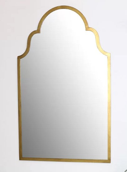 Arched Gold Wall Mirror, 70x120cm