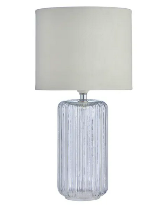 Christine Ribbed Glass Table Lamp
