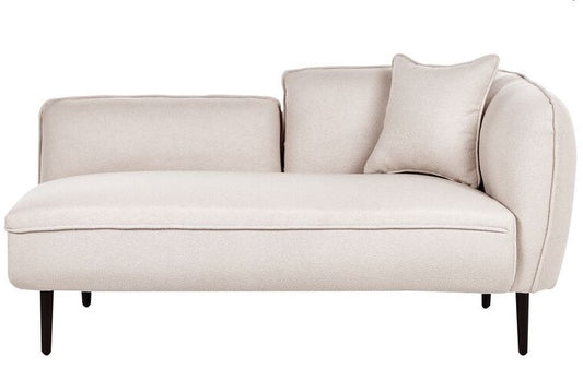 Right Hand Boucle Chaise Lounge Light Beige CHEVANNES
