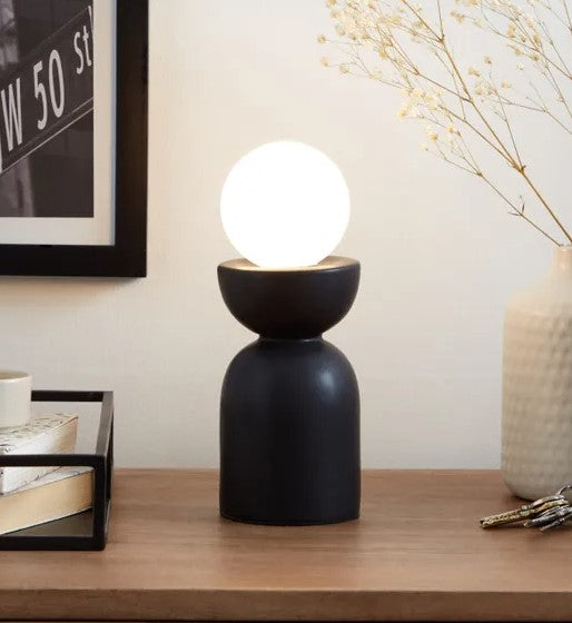 Elements Lunebar Table Lamp, Black