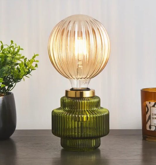 Niamh Ribbed Glass Table Lamp Base