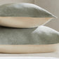 Washed Cotton Cushion Cover Green, 45x45