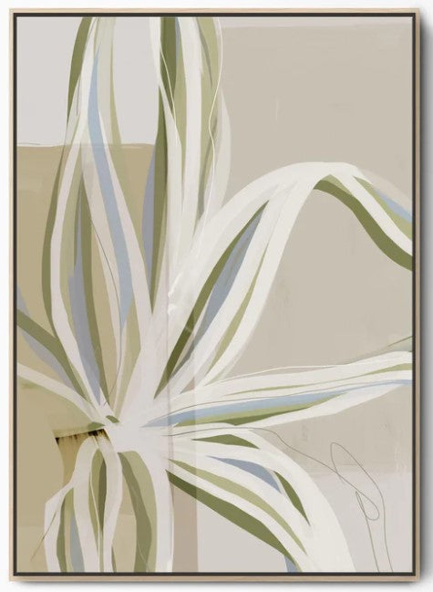 Soft Nature Botanical Canvas Art - Extra Large / Natural 95 x 131cm