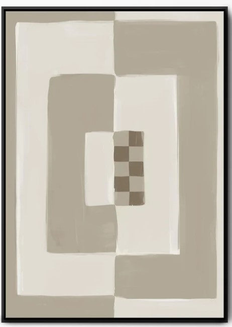 Opposites Attract Abstract Canvas Art - Large / Black
